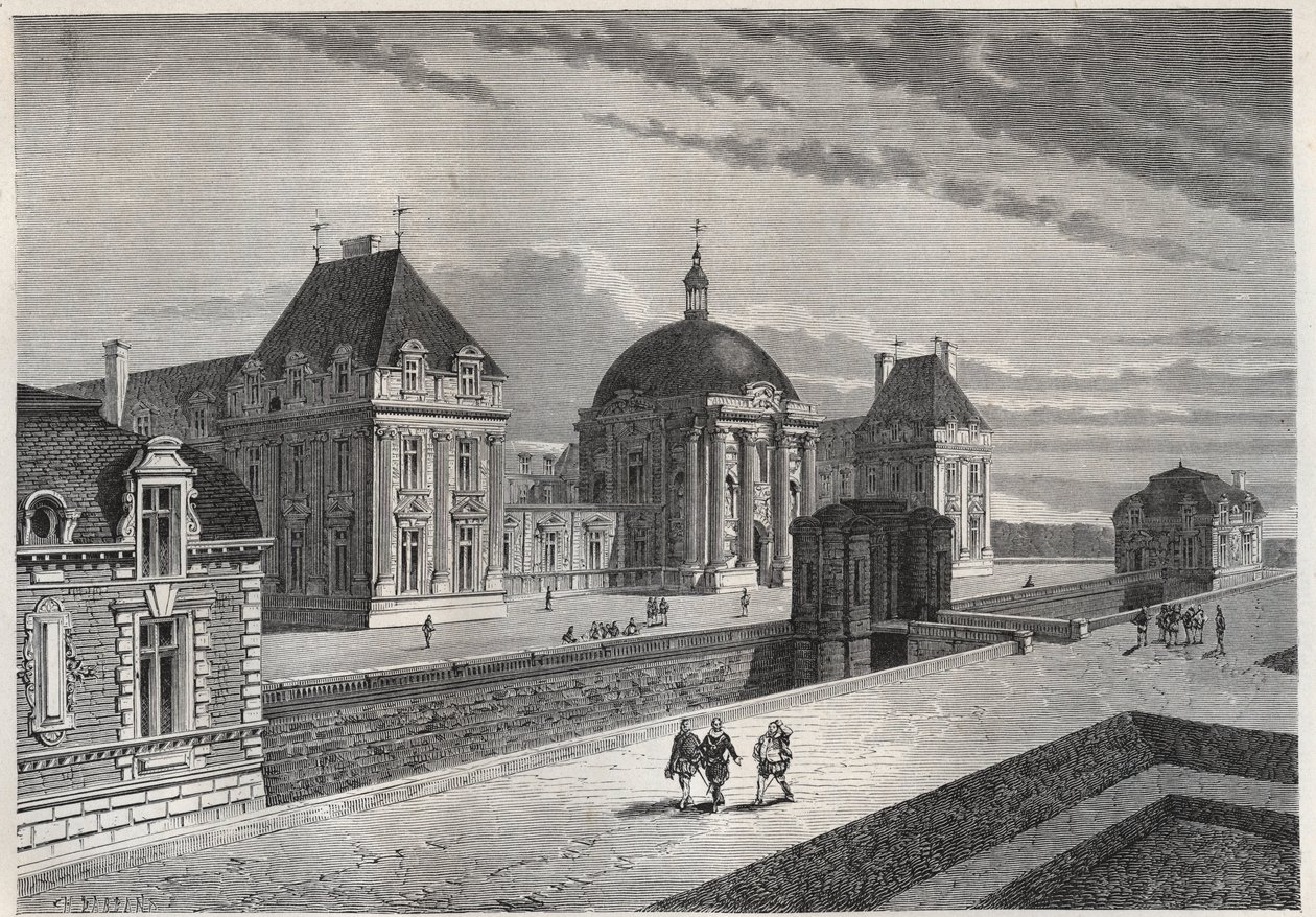 Vue du Château Royal de Monceaux - incisione da “La storia di Francia raccontata ai miei nipoti” - di François Guizot - 1872-1876 da French School