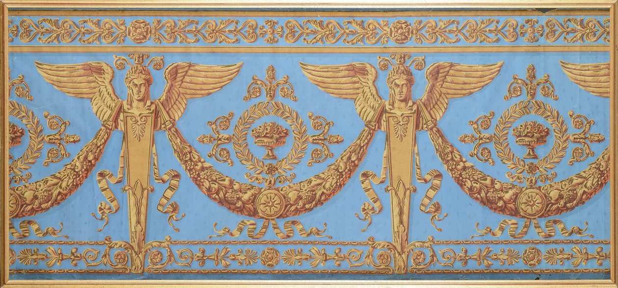 Fregio di carta da parati dal periodo del Consolato, c.1800 da French School