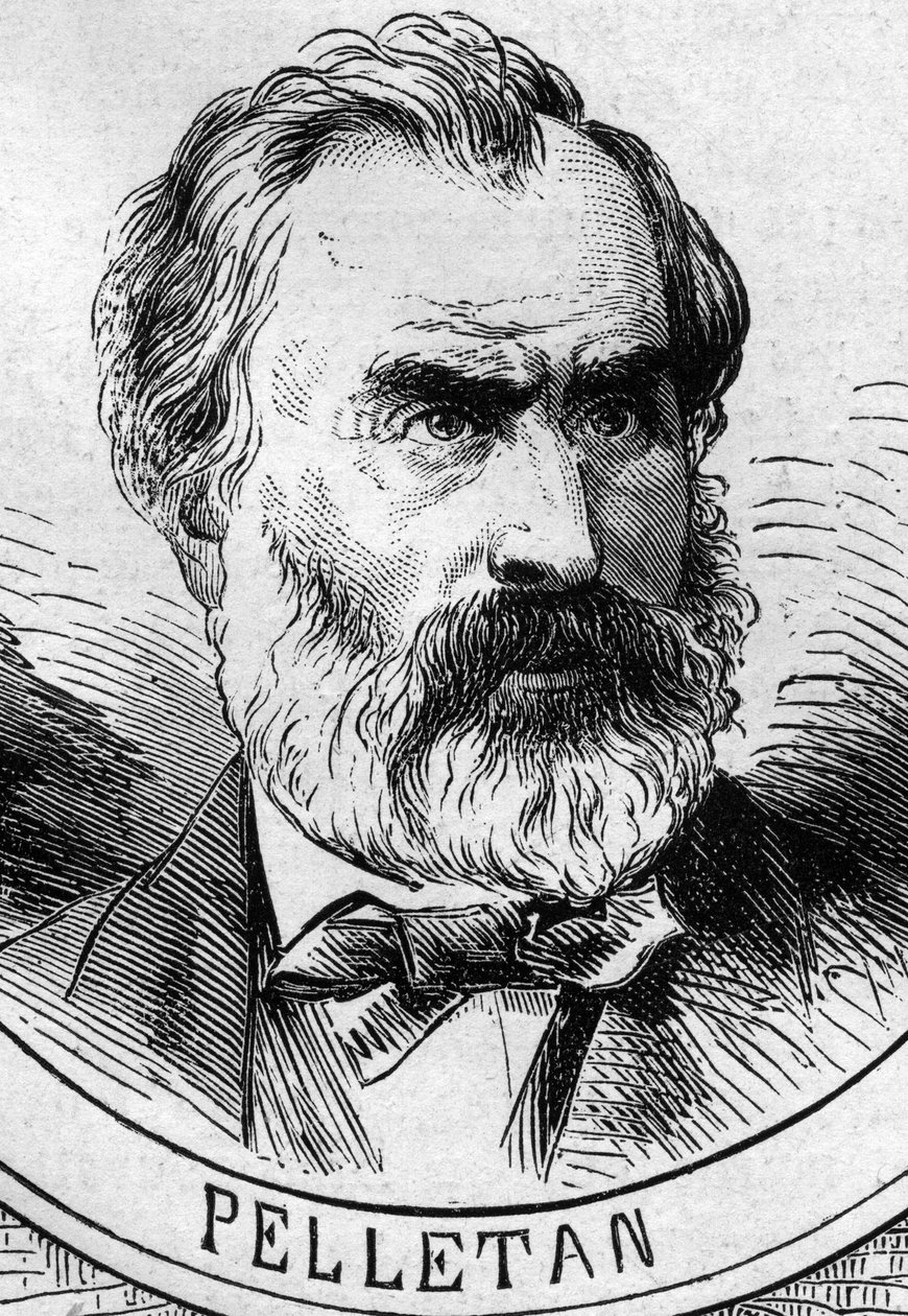 Guerra del 1870 - Governo della Difesa Nazionale: ritratto di Eugène Pelletan (1813-1884), membro del governo provvisorio del 1870. Incisione in 