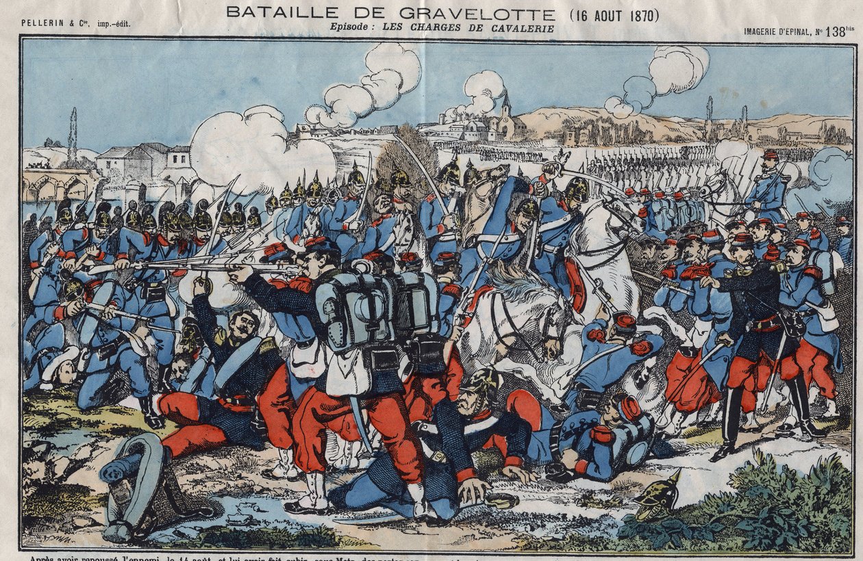 Guerra del 1870 tra Francia e Prussia. Battaglia di Gravelotte (o battaglia di Saint Privat), agosto 1870 da French School