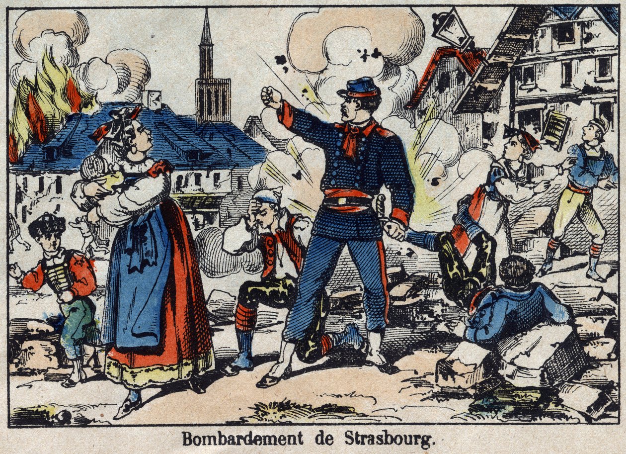 Guerra del 1870 tra Francia e Prussia: Assedio e bombardamento di Strasburgo da French School