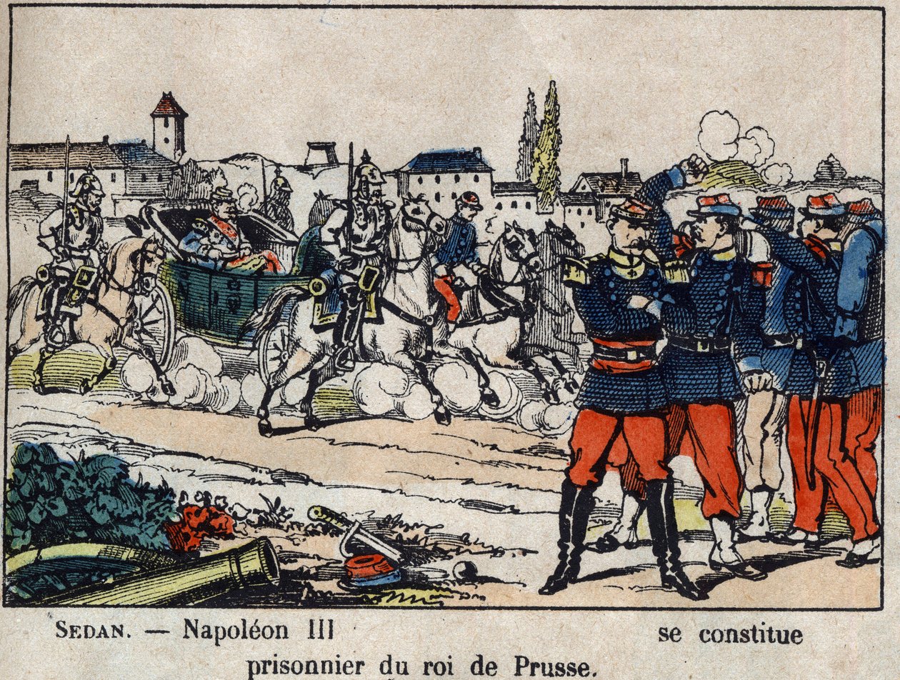 Guerra del 1870 tra Francia e Prussia: la battaglia di Sedan, imperatore Napoleone III (Luigi Napoleone Bonaparte) da French School