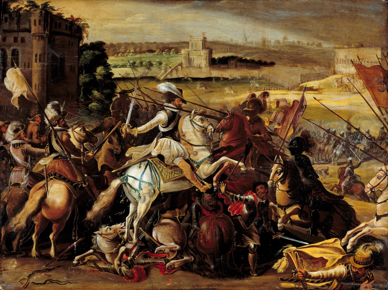 Guerra di religione: Enrico IV alla Battaglia di Arques da French School