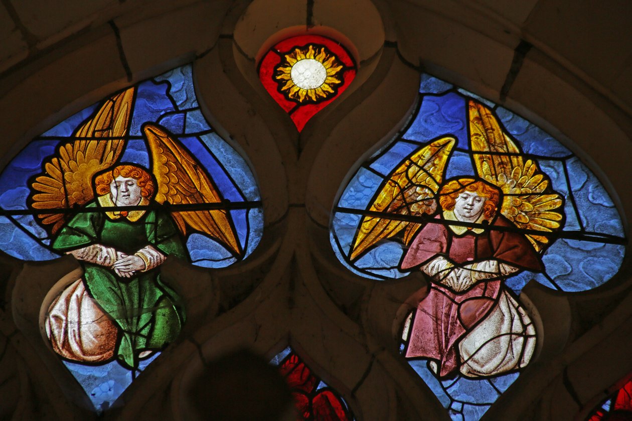 Finestra raffigurante Angeli da French School