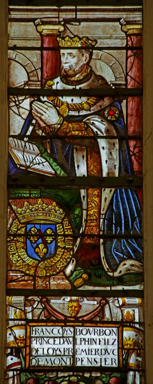 Finestra raffigurante Francesco di Borbone da French School