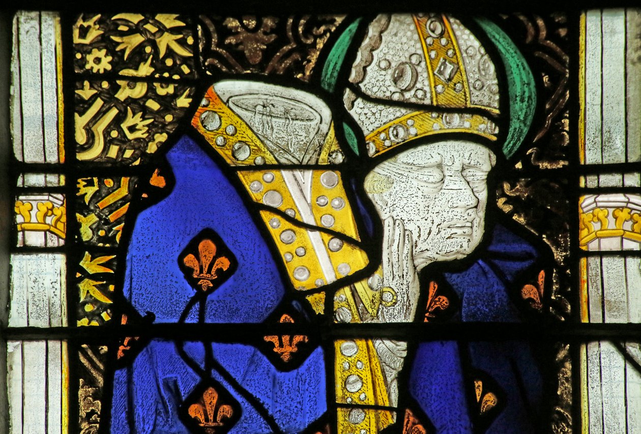 Vetrata raffigurante San Dionigi da French School