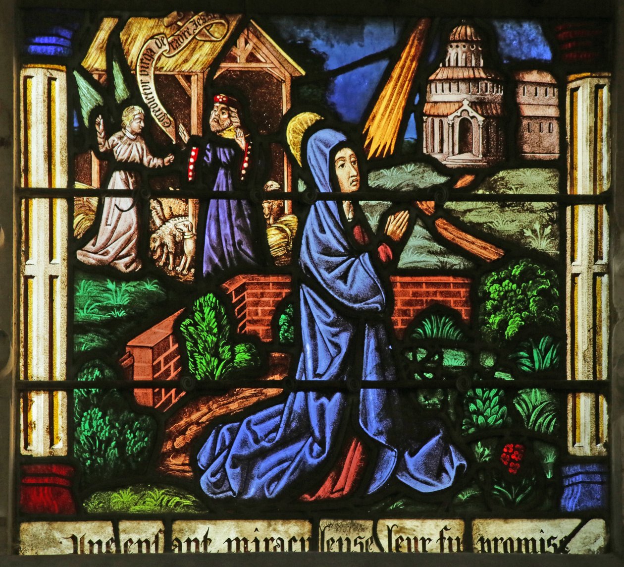 Finestra raffigurante le Annunciazioni ad Anna e Gioacchino da French School