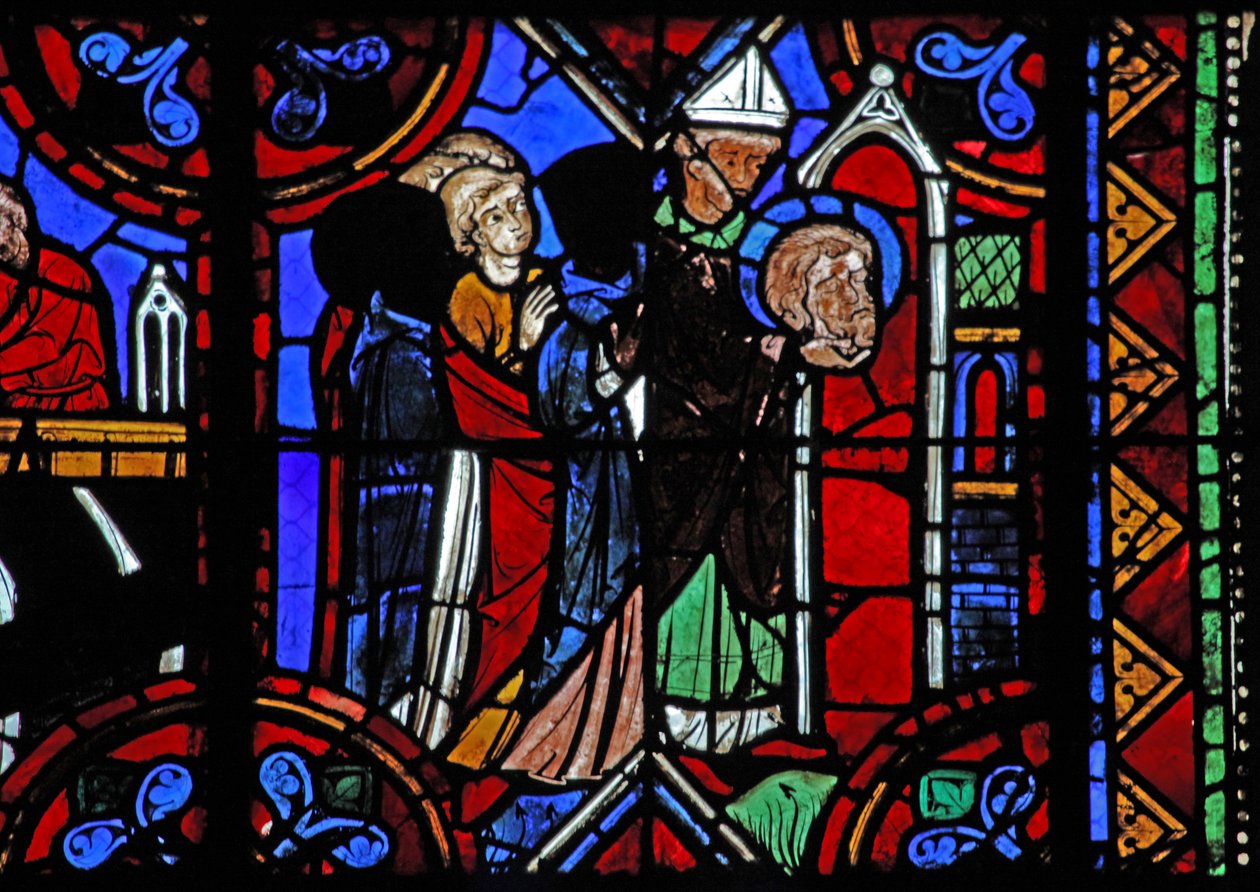 Storia di San Giuliano di Brioude - la morte di San Ferreolo, un amico di Giuliano, che morì durante le persecuzioni di Diocleziano; le sue reliquie vengono trasferite da French School