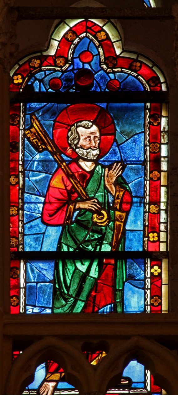 Finestra w101 raffigurante San Pietro da French School