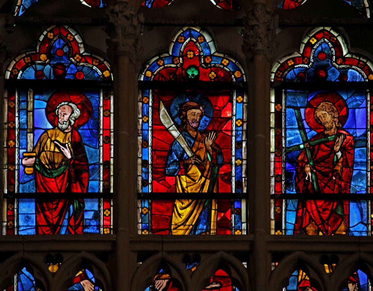 Finestra w102 raffigurante San Mattia, San Bartolomeo e Sant