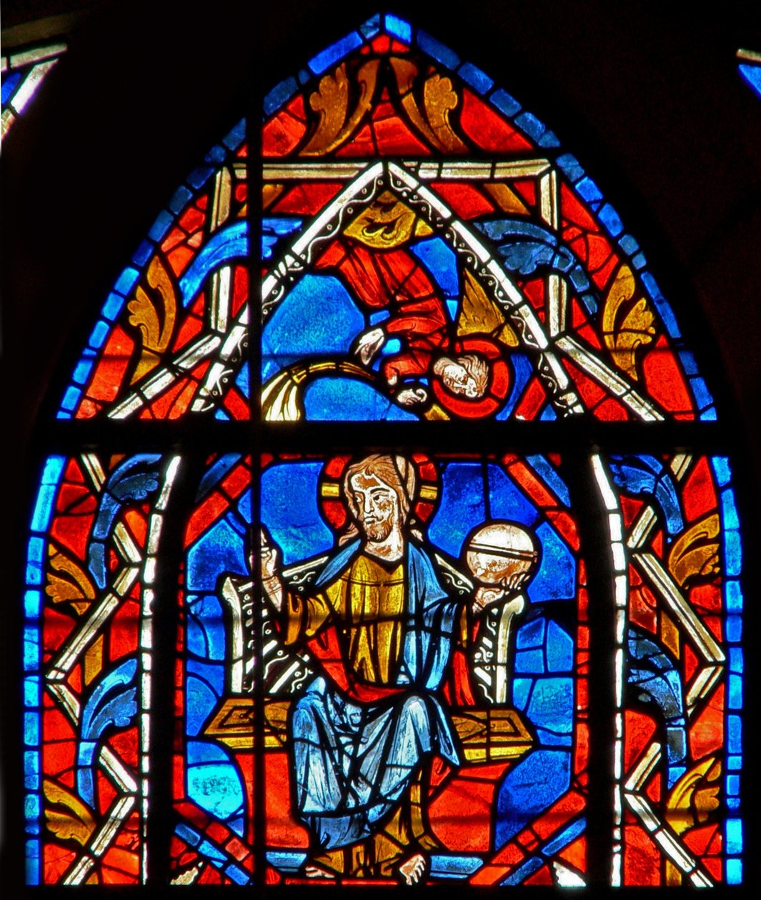 Finestra w107 raffigurante Cristo in Gloria da French School