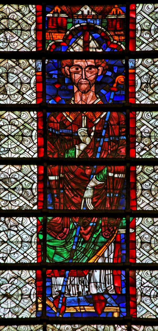 Finestra w109 raffigurante un arcivescovo da French School