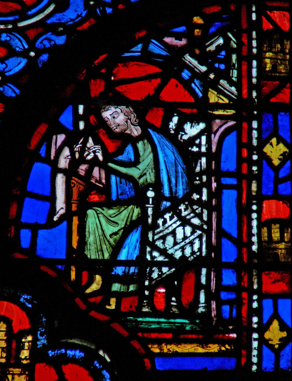 Vetrata w13 Aman dà ordini Esth III 12 da French School
