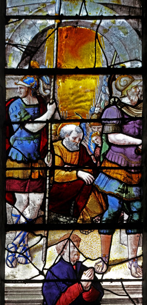 Finestra w13 raffigurante San Pietro da French School
