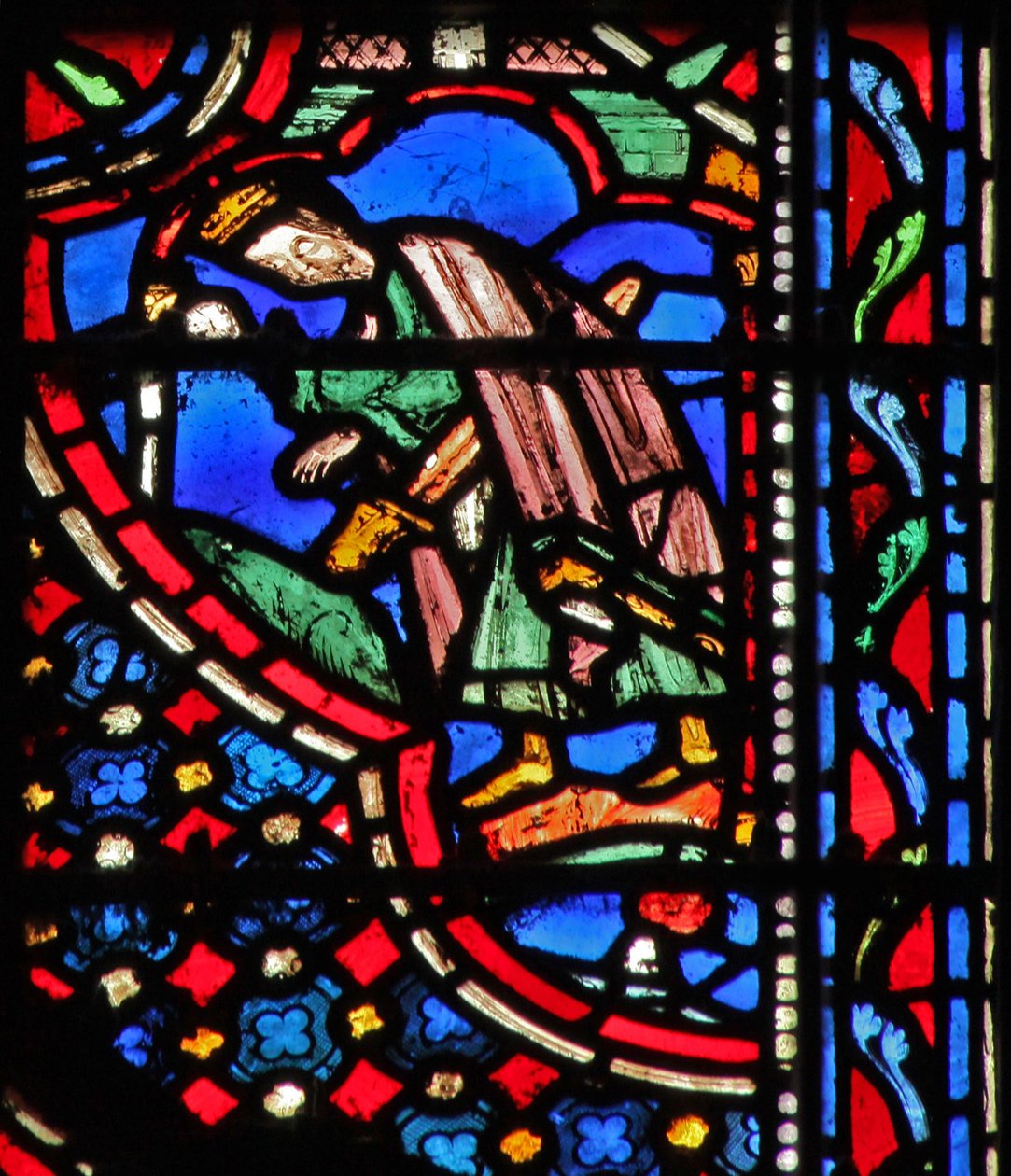 Vetrata w14 Morte di Saul I Sam XXXI 4-5 da French School