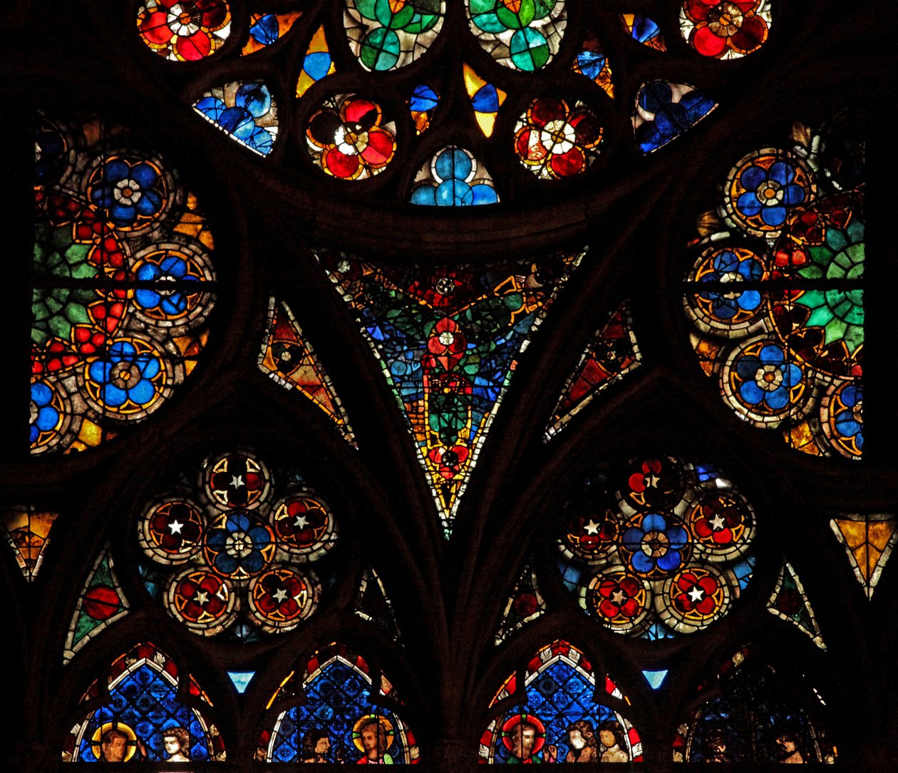 Luci del traforo con vetro geometrico e decorativo da French School
