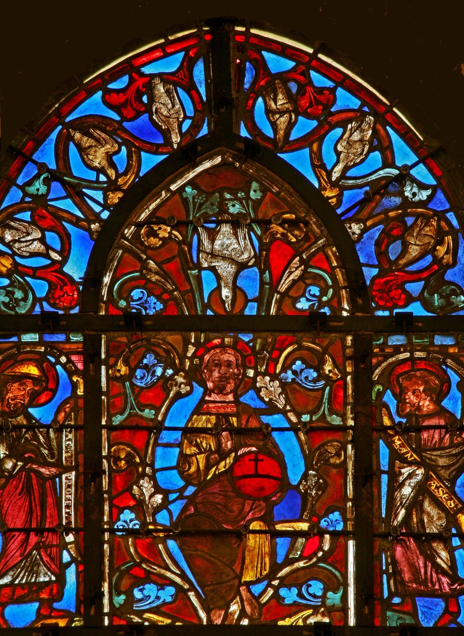 Cristo con lo Spirito Santo, Isacco e Manasse da French School