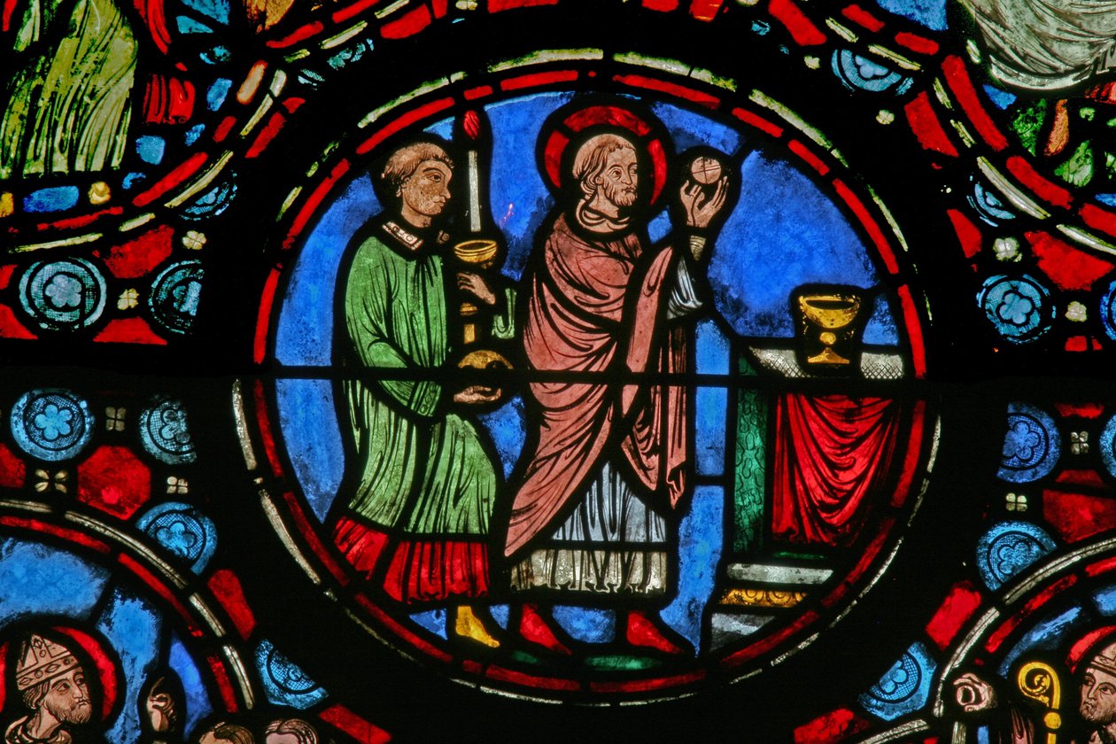 Scena della vita di San Martino: celebrazione della Messa da French School
