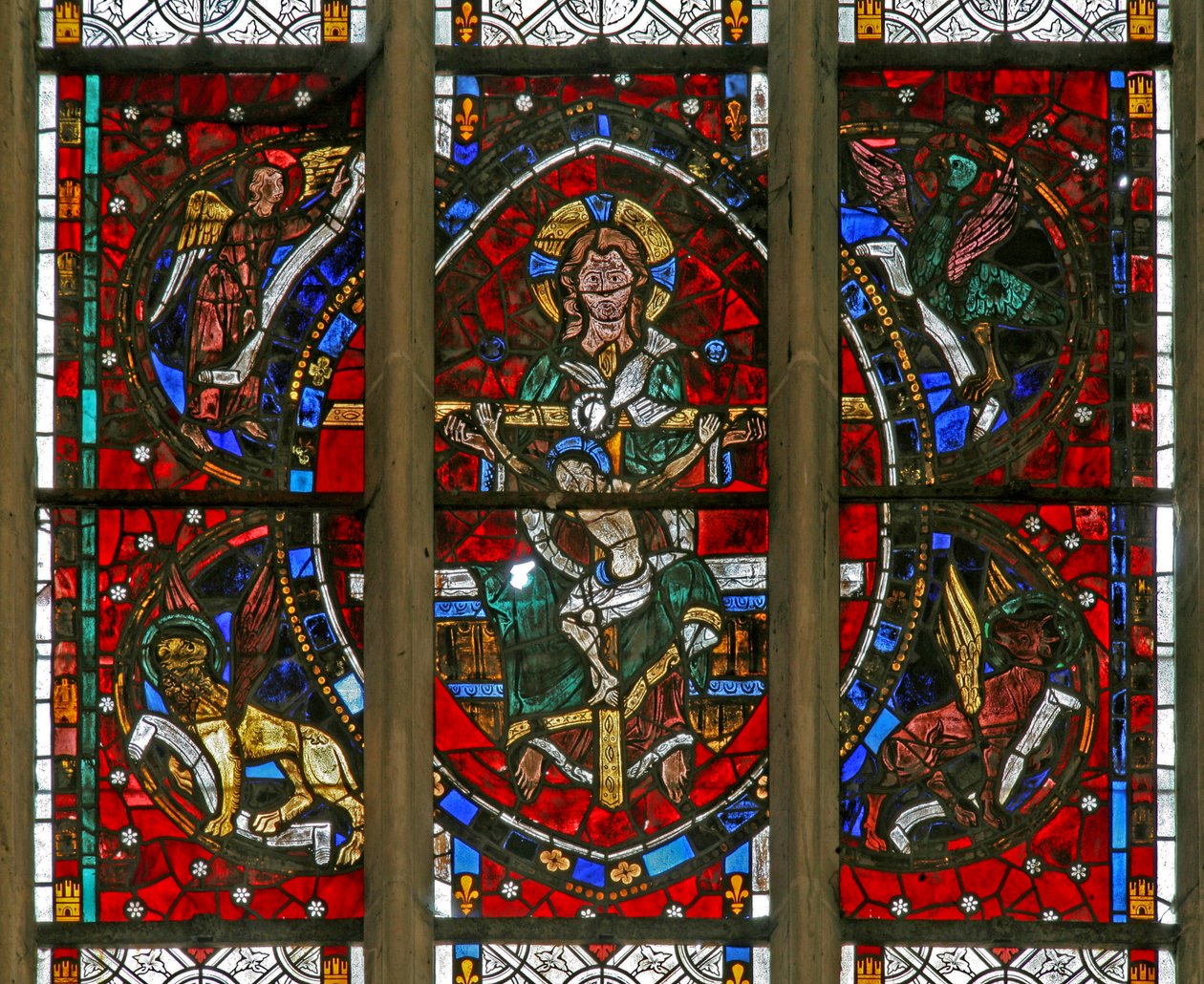 Trinità circondata dagli emblemi degli Evangelisti da French School