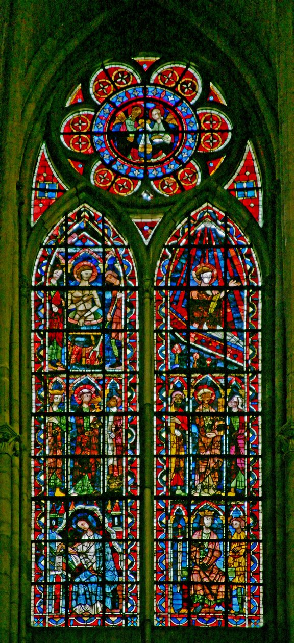 Finestra w202 raffigurante scene della vita di San Giovanni da French School