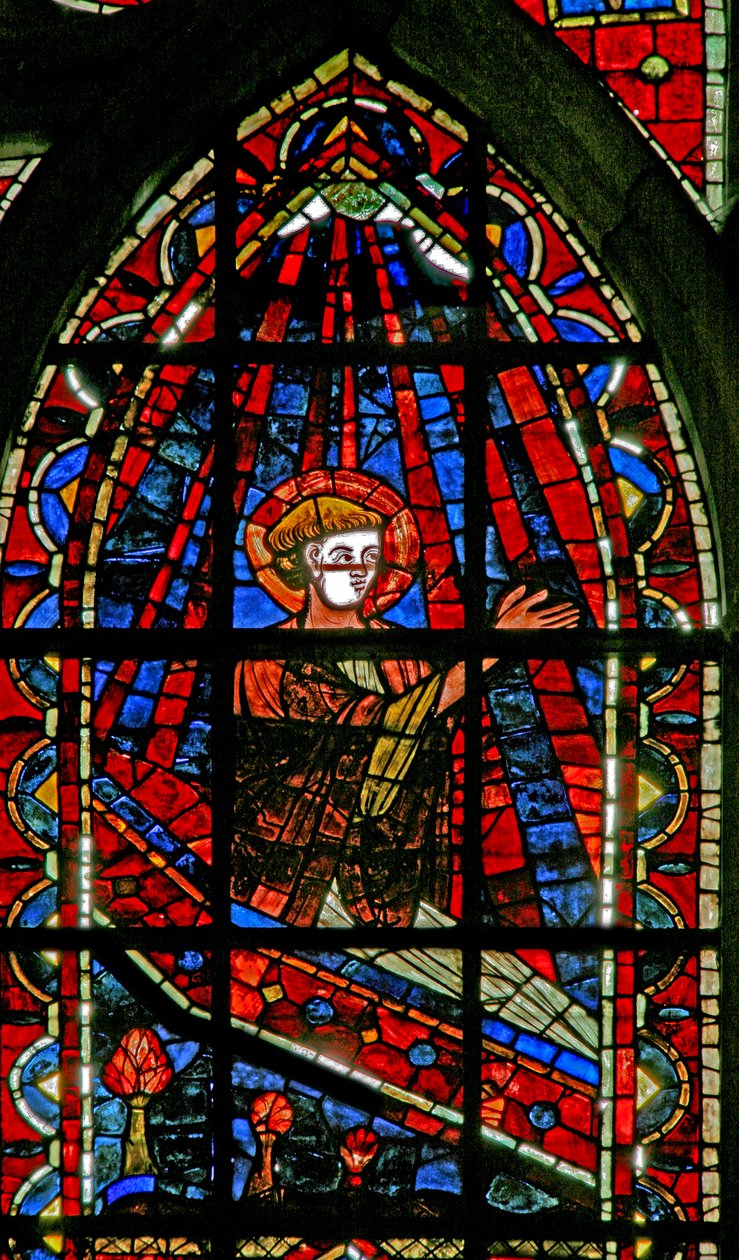 Finestra w202 raffigurante la morte di San Giovanni da French School