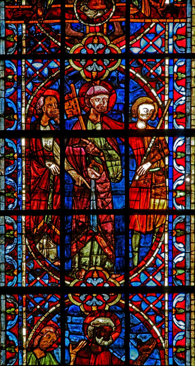 Finestra w204 raffigurante San Pietro e San Paolo davanti all