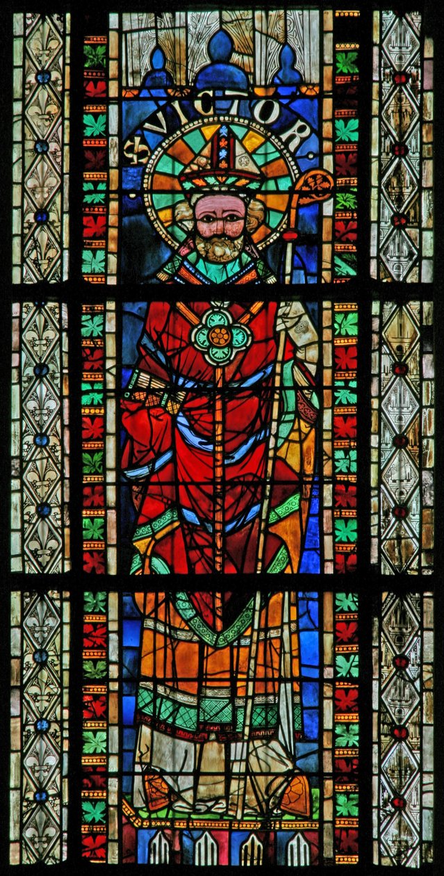 Finestra w207 raffigurante San Vittore da French School