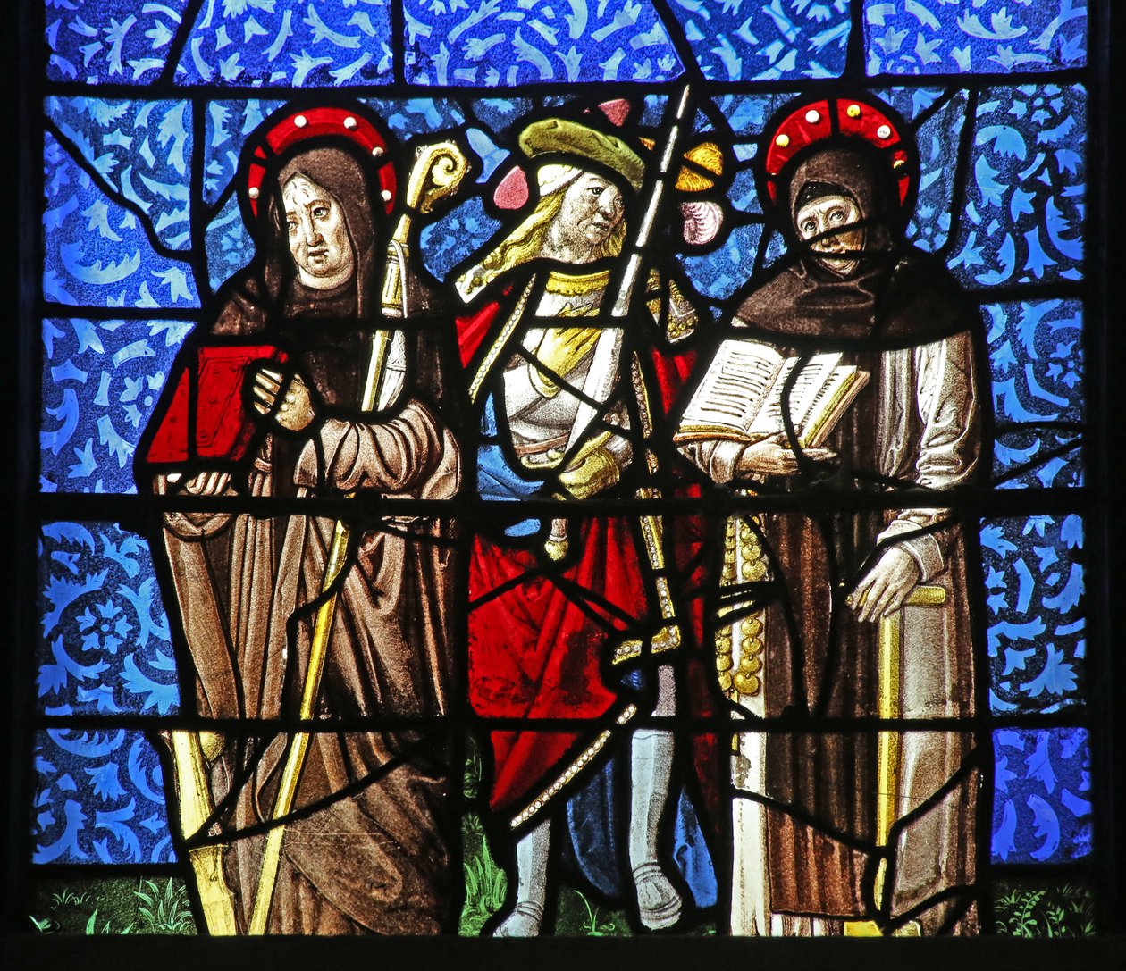 San Domenico e San Francesco con un cavaliere che tiene una spada da French School