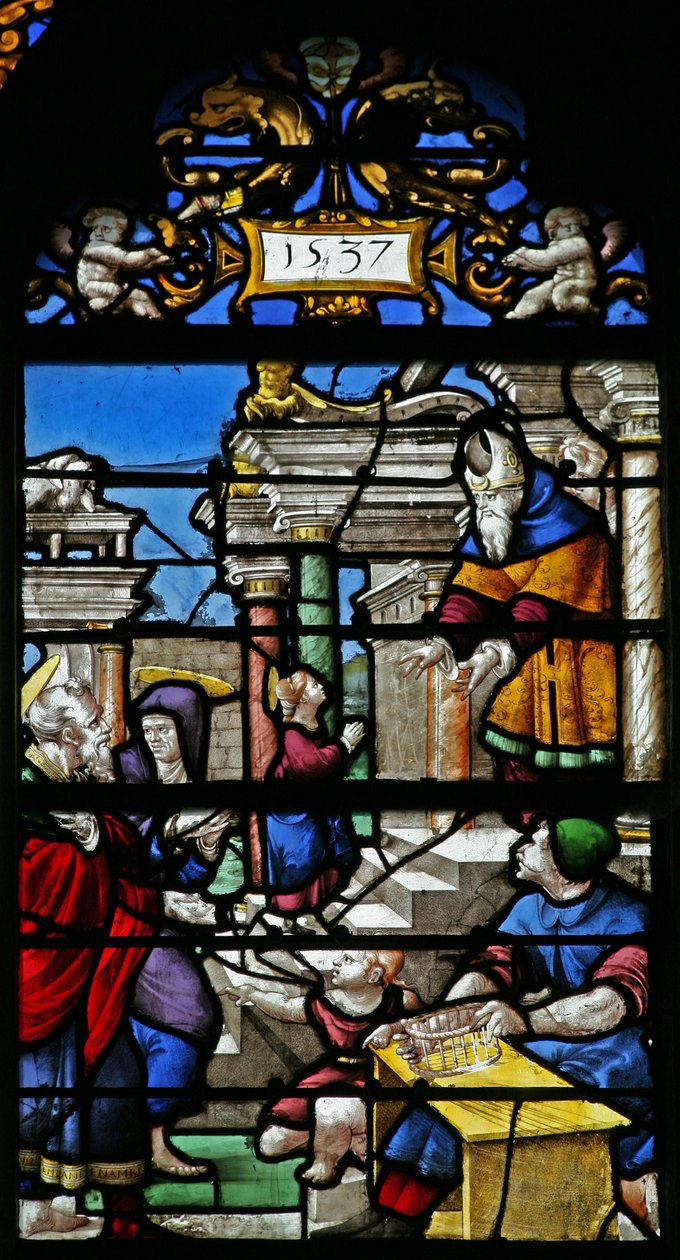Una scena della vita della Vergine Maria: la Presentazione al Tempio da French School