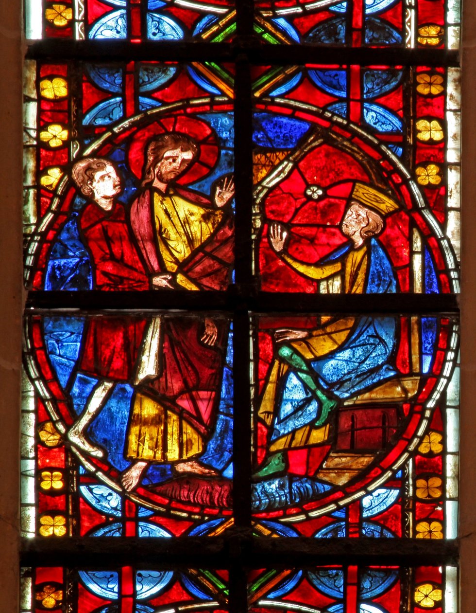 Finestra w210 raffigurante San Giacomo davanti a Erode da French School