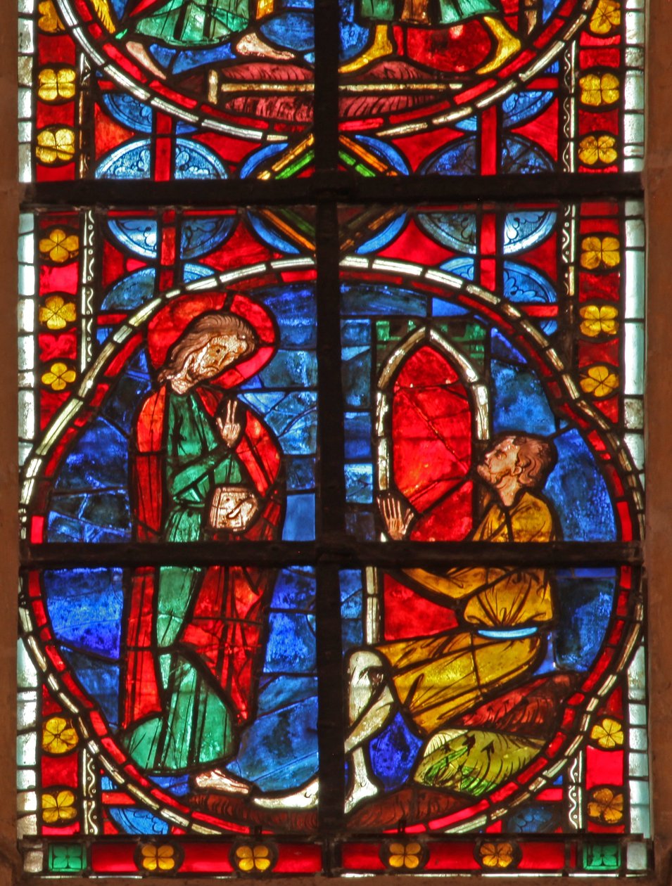 Finestra w210 raffigurante San Giacomo converte Fileto da French School