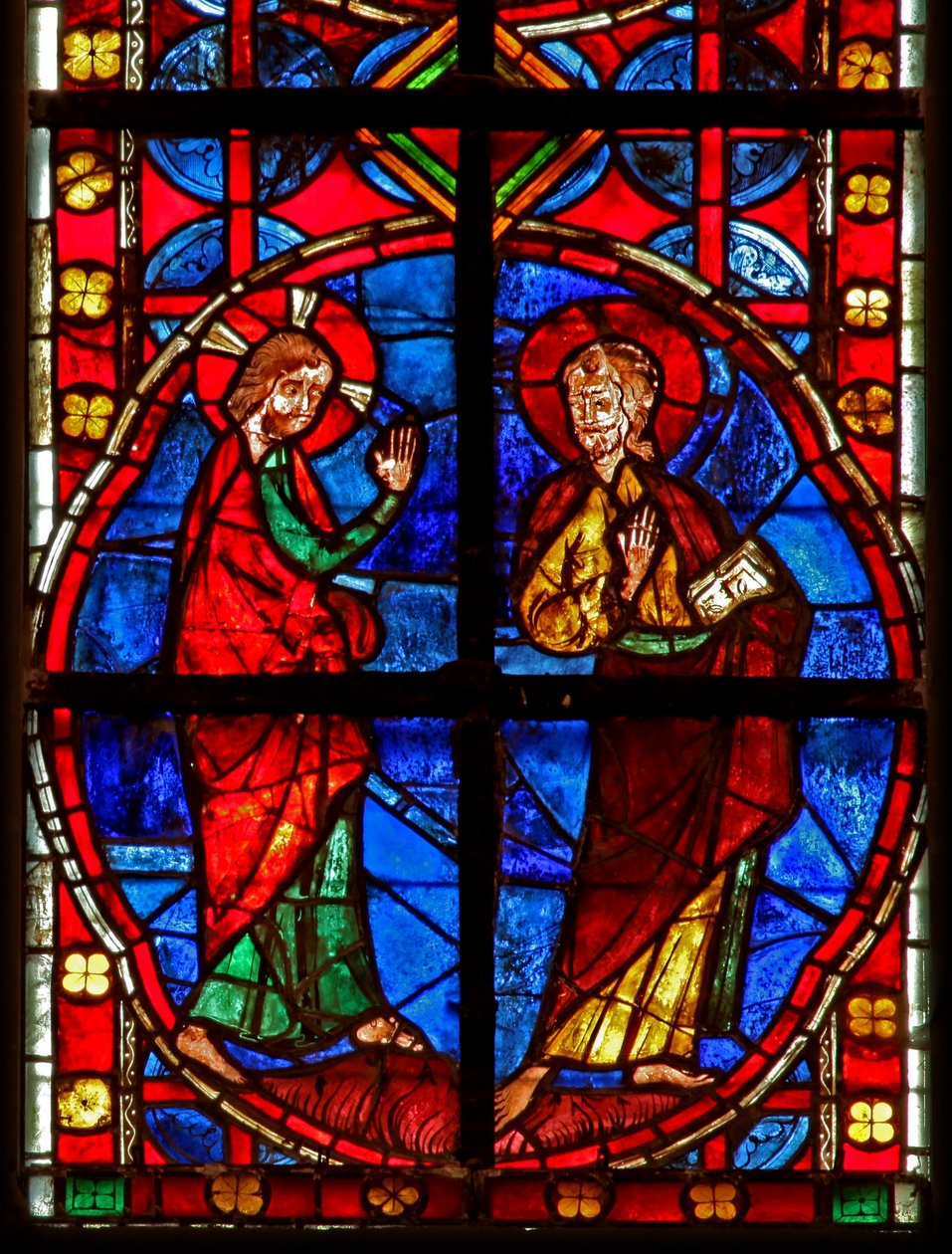 Finestra w210 raffigurante San Giacomo con Cristo da French School