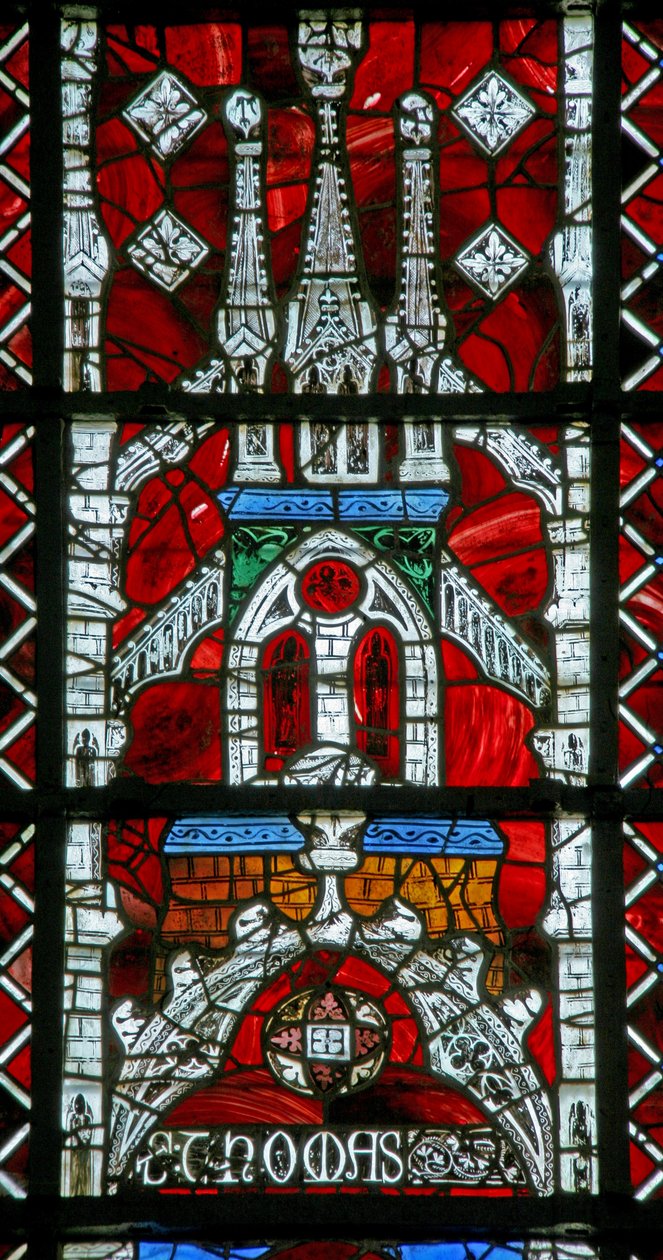 Finestra w219 raffigurante un baldacchino da French School