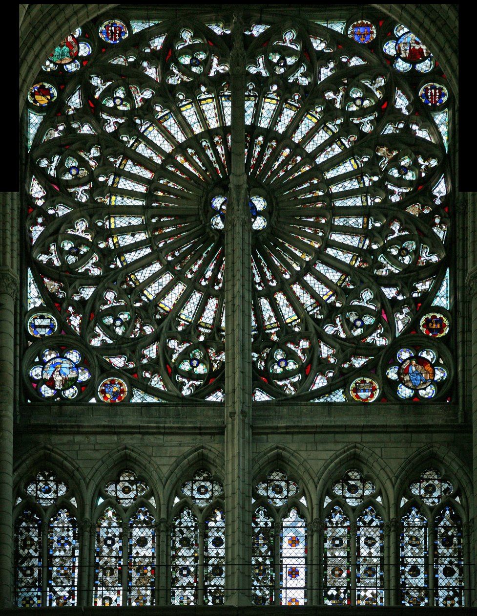 Gli Evangelisti e grisaille (rosone - interno) da French School