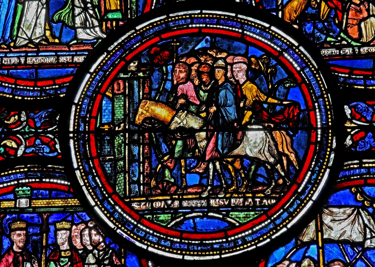 San Tommaso Becket in viaggio verso Canterbury da French School