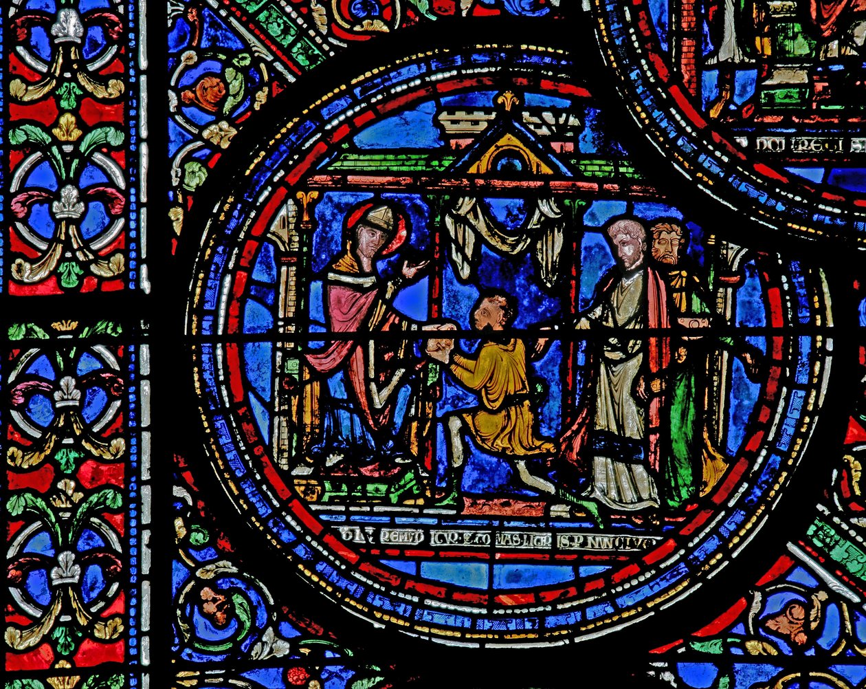 San Tommaso Becket riceve un messaggio dal re da French School