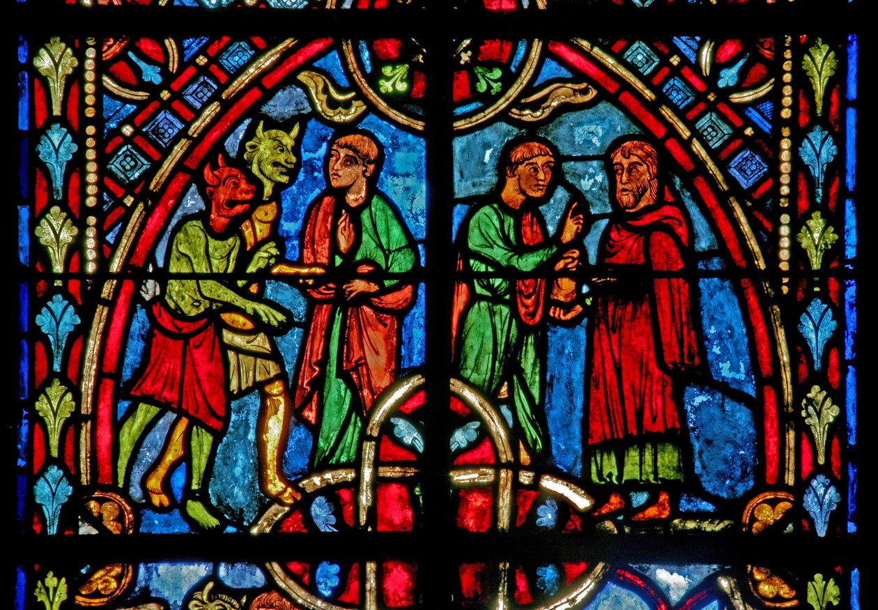 Scena della storia di Teofilo (moderna) da French School