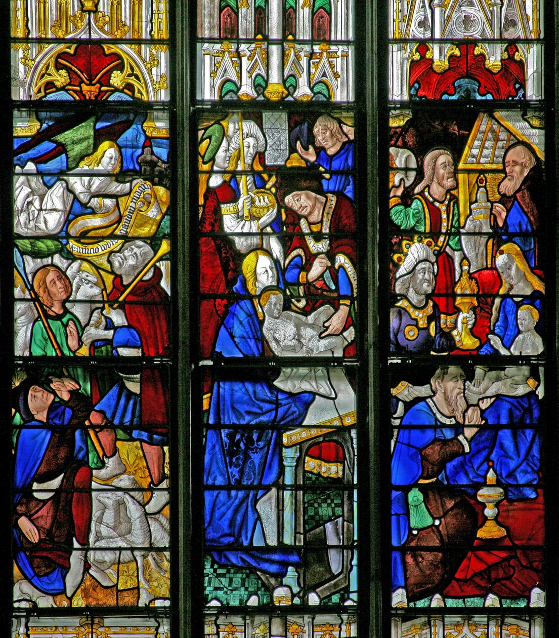 Adorazione dei Magi, Annunciazione ai pastori, Circoncisione da French School