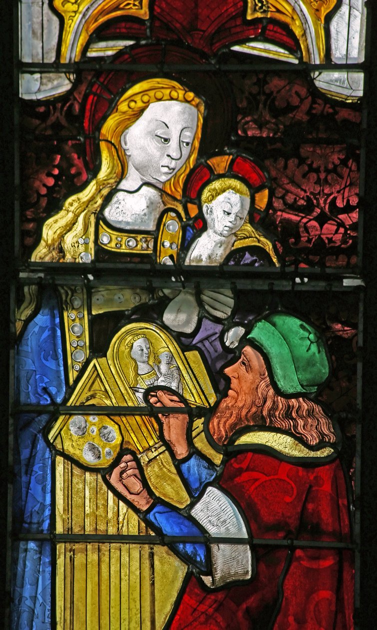 San Luca dipinge la Vergine Maria da French School