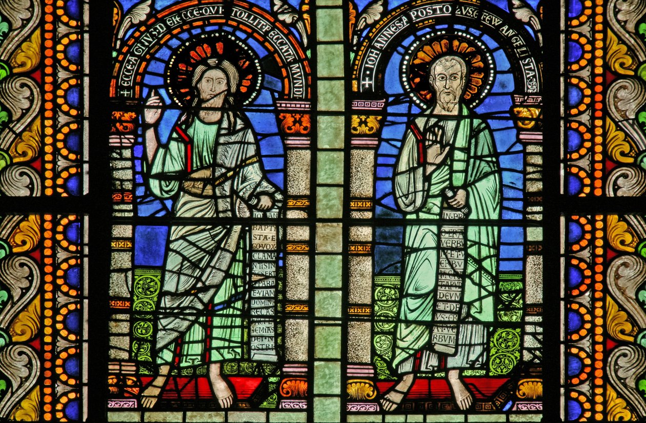Finestra w5 raffigurante San Giovanni e San Giovanni Battista da French School