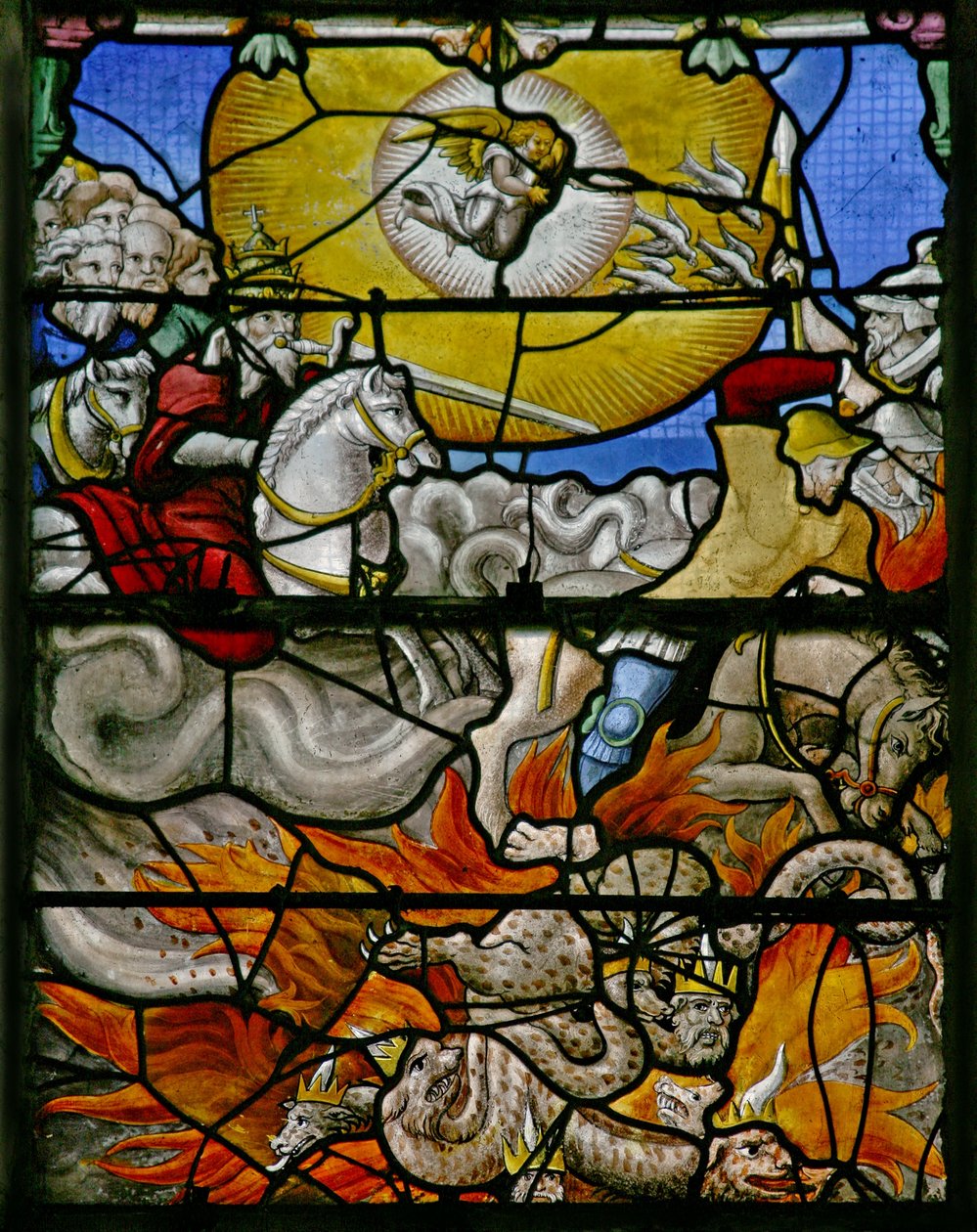 Scene dal Libro della Rivelazione di San Giovanni: il cavallo bianco Vero da French School