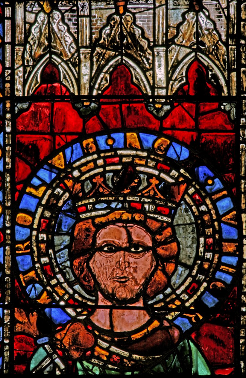 Finestra w7 raffigurante Carlo (il Grosso) da French School