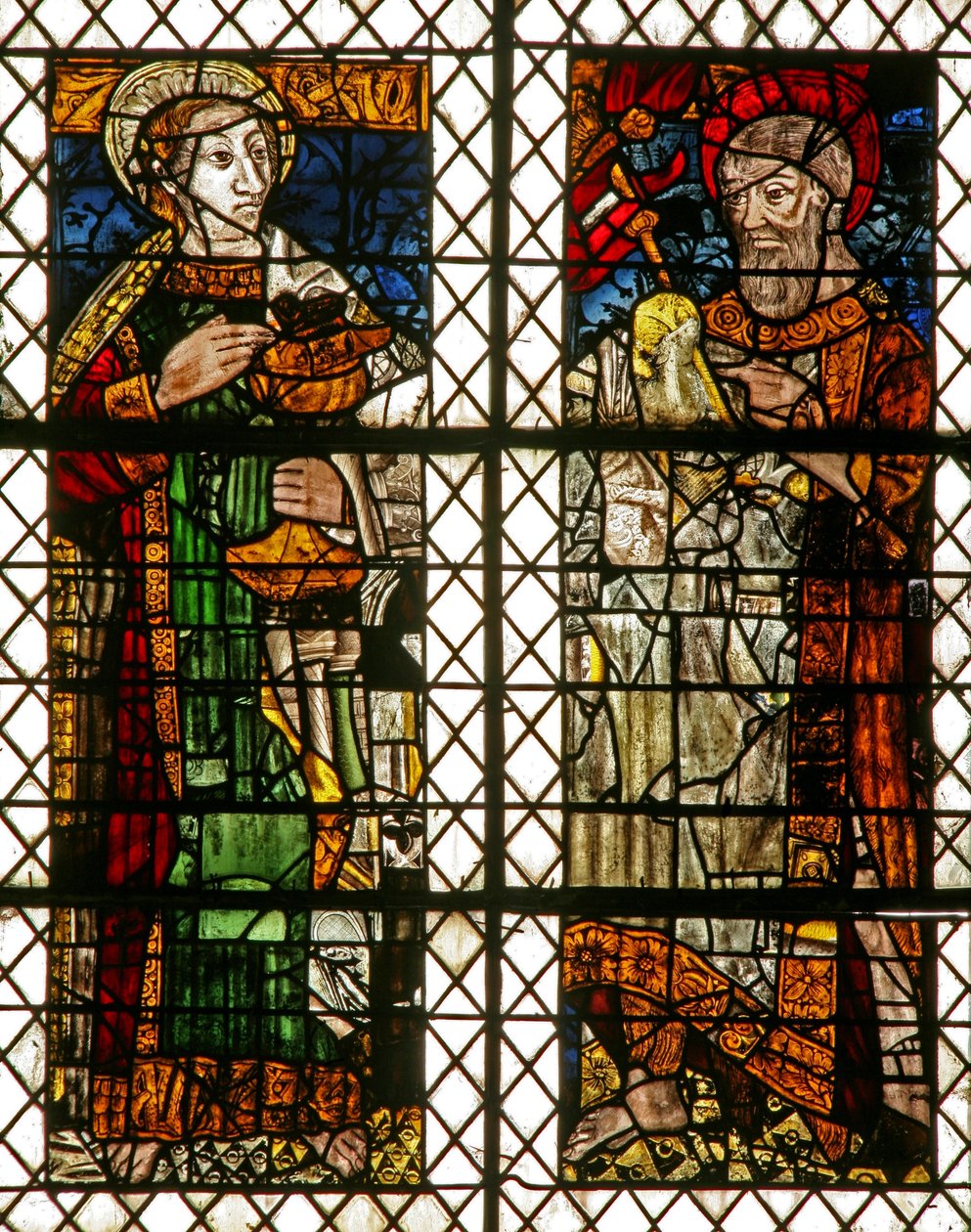 Finestra w8 che raffigura San Giovanni e San Giovanni Battista da French School