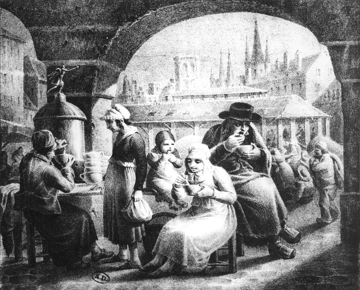 Donna che vende caffè, c. 1820 da French School