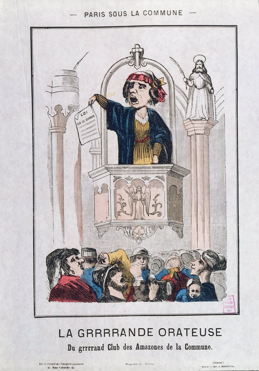 Club delle Donne durante la Comune, 1871 da French School