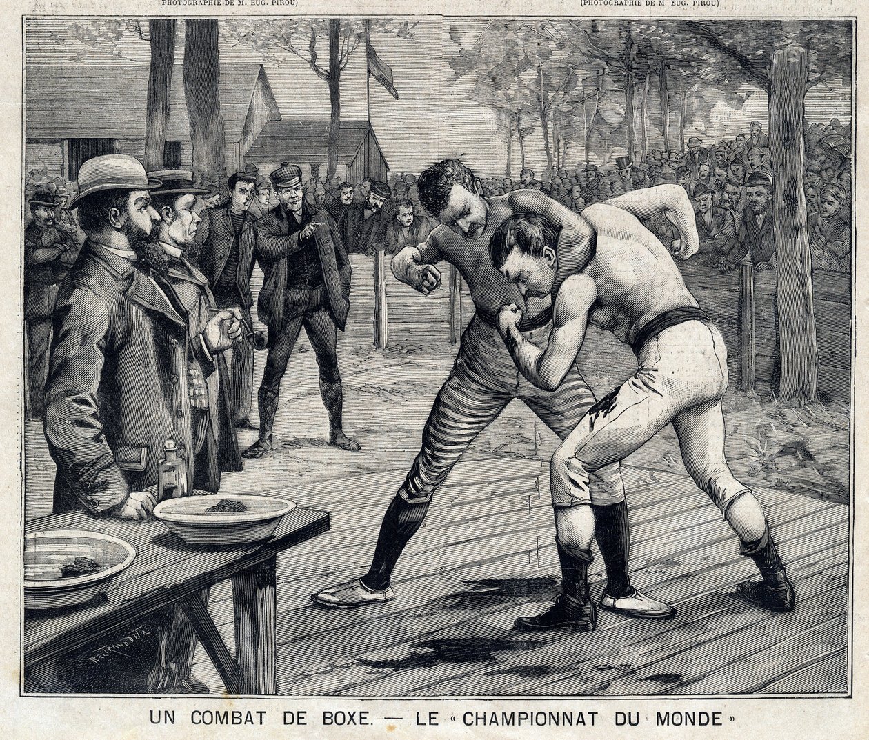 Campionato mondiale: incontro di boxe tra Jim Corbett e Bob Fitzsimmons a Carson, Nevada, Stati Uniti: In 