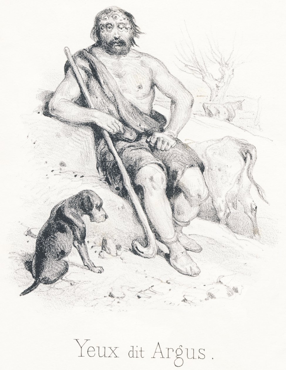 Occhi detto Argo, Figlio di Arestore, era un pastore mostruoso con cento occhi da French School
