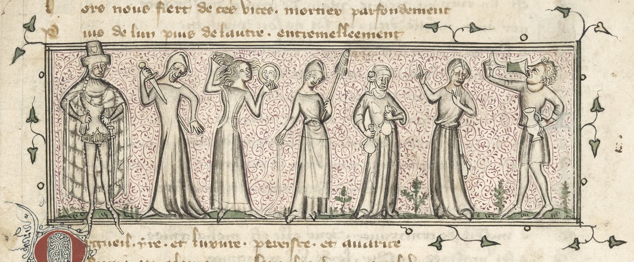 I sette peccati capitali, c.1380 da French School