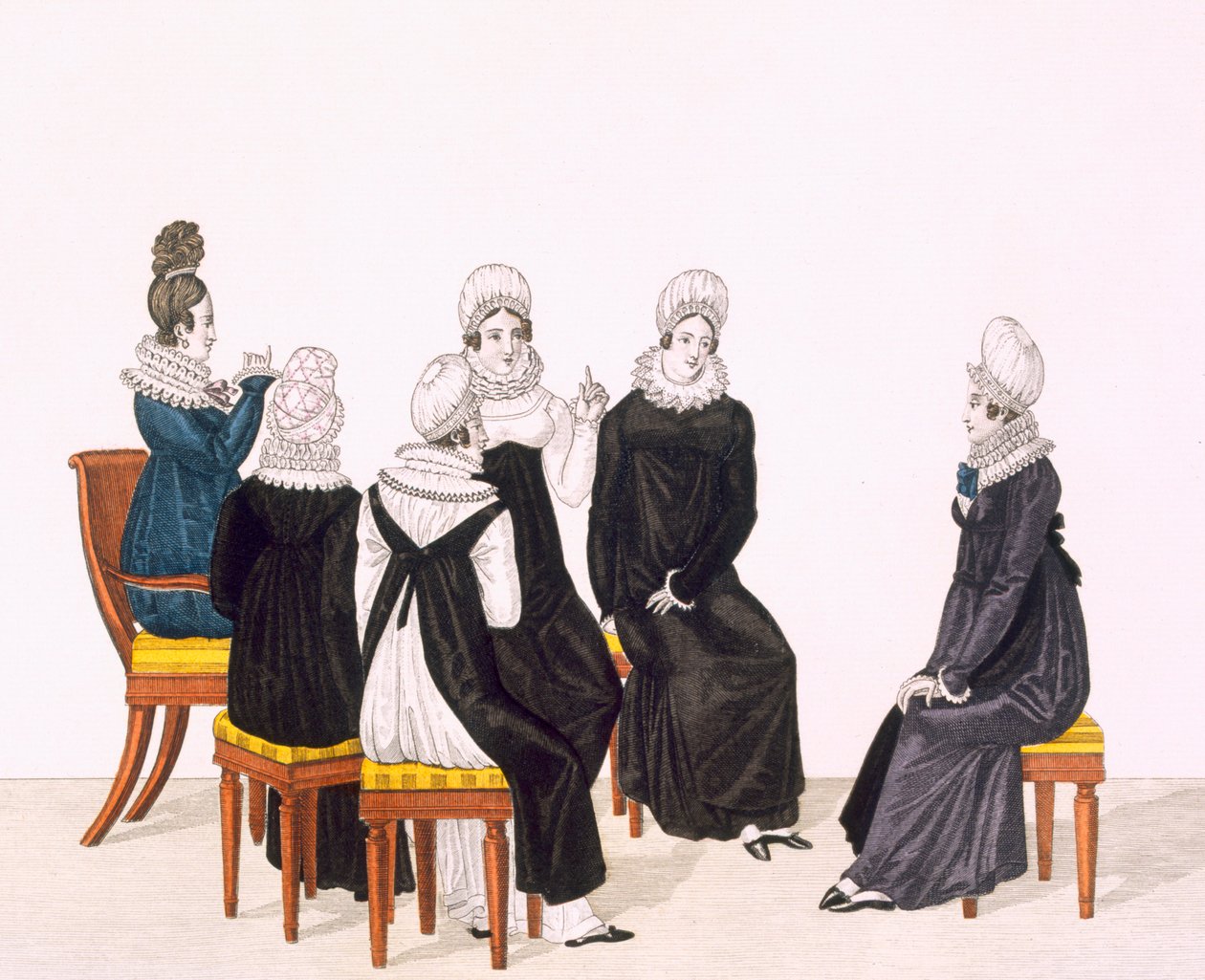Giovani donne che chiacchierano, c. 1820 da French School