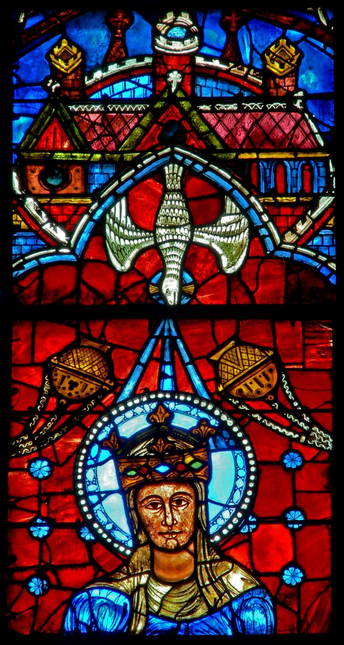 colomba dello Spirito Santo e la Vergine Maria da French School